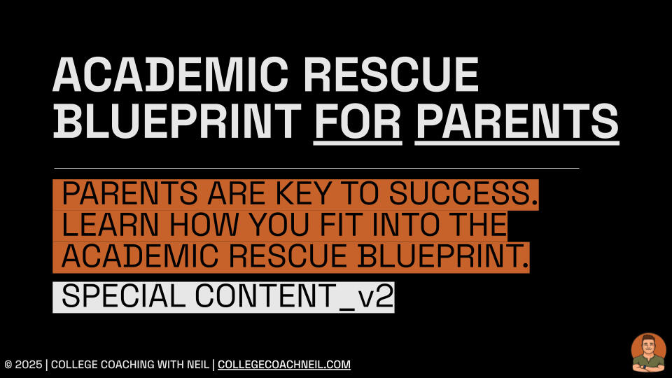 FREE: Academic Rescue Blueprint for Parents